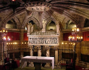 BARCELONA (Espanha): Cripta de Santa Eulália, padroeira de Barcelona (Catedral).