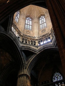 BARCELONA (Espanha): Interior do zimbório da catedral.