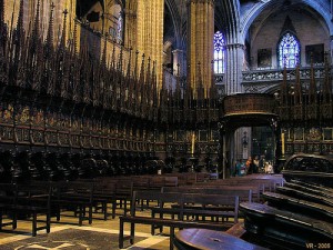 BARCELONA (Espanha): Coro capitular da catedral.